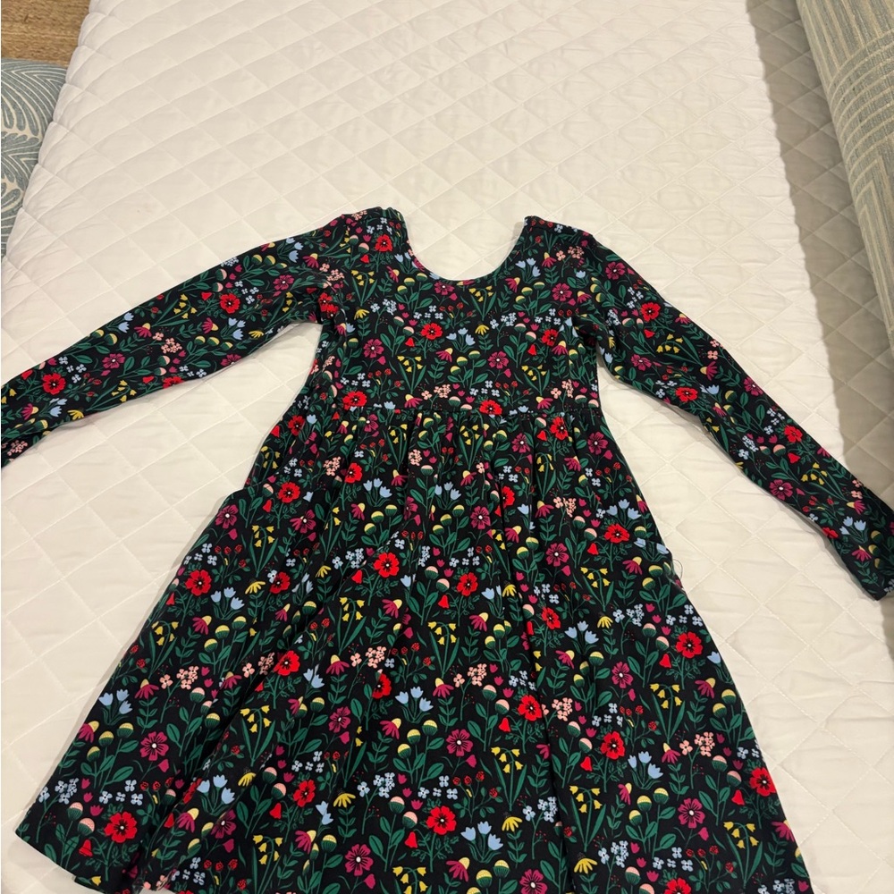 Hanna Andersson Black Floral Kids Dress